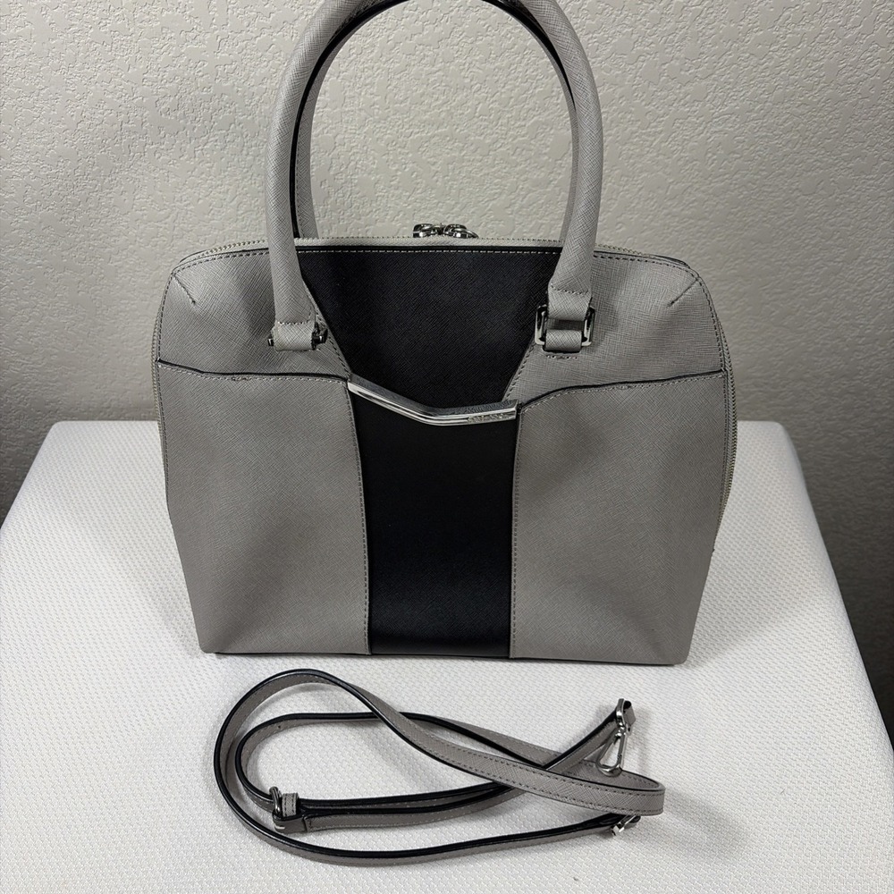 Calvin‎ Klein Crossbody Tote Handbag Gray Black